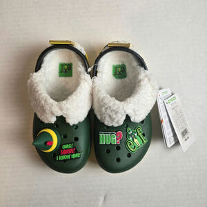 NWT Buddy the Elf X Crocs Size C12 Classic Clogs Faux Fur 209377-7C1 Christmas